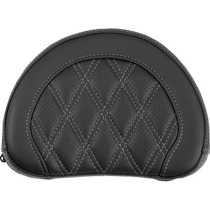 Saddlemen Contoured Sissy Bar Pad - Lattice Stitch - Silver Stitch [MPN: 051318405]_2522187