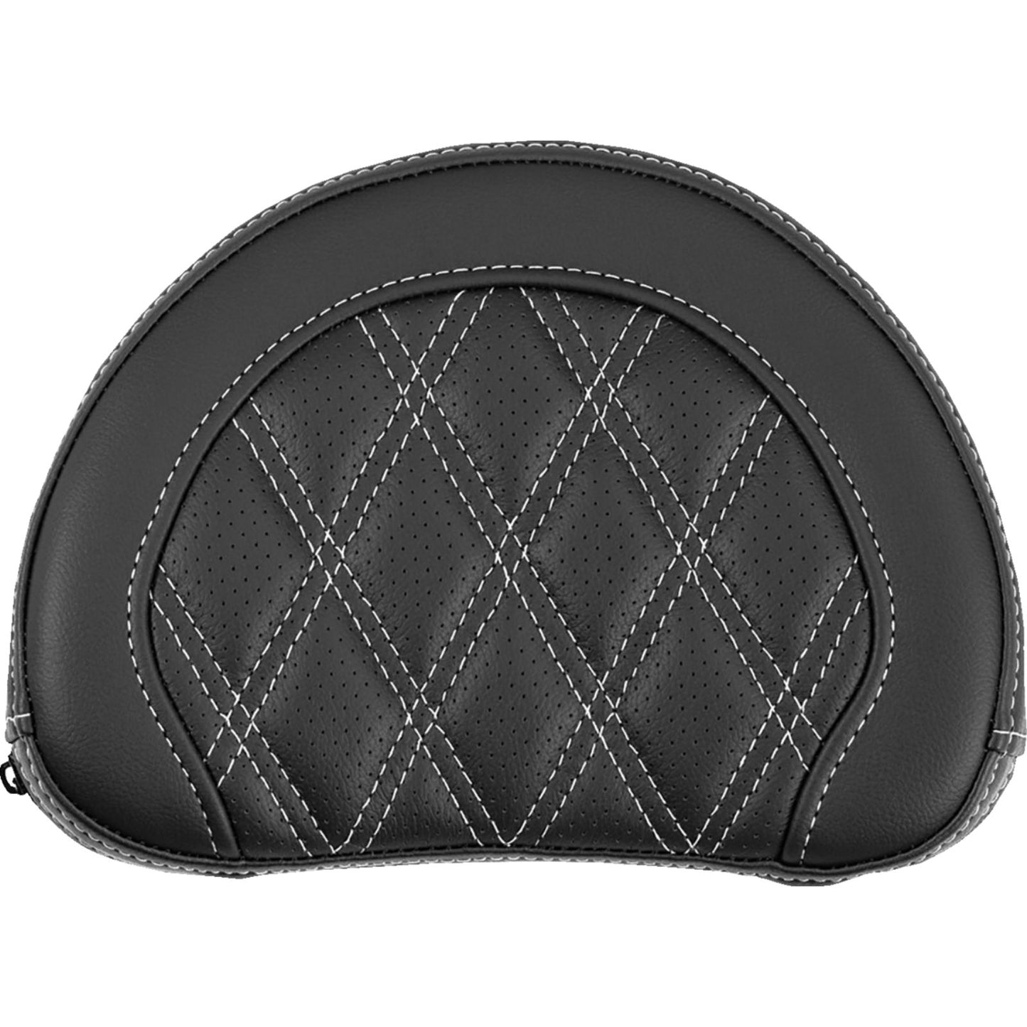 Saddlemen Contoured Sissy Bar Pad - Lattice Stitch - White Stitch [MPN: 051318406]_2113811