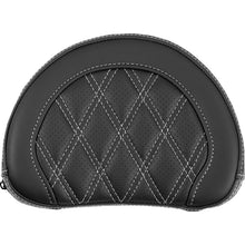 Saddlemen Contoured Sissy Bar Pad - Lattice Stitch - White Stitch [MPN: 051318406]_2522188