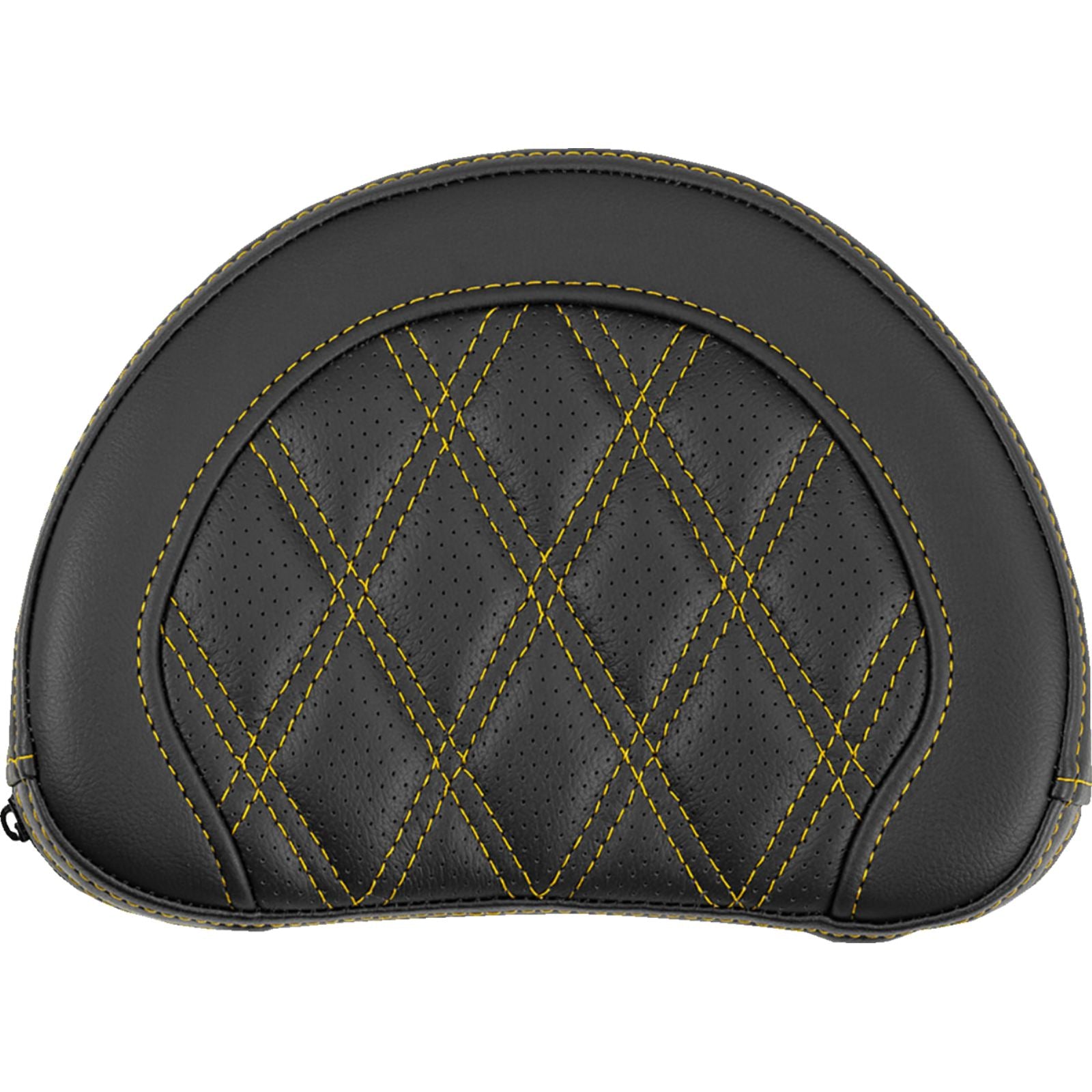 Saddlemen Contoured Sissy Bar Pad - Lattice Stitch - Gold Stitch [MPN: 051318407]_2113874