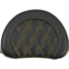 Saddlemen Contoured Sissy Bar Pad - Lattice Stitch - Gold Stitch [MPN: 051318407]_2113874