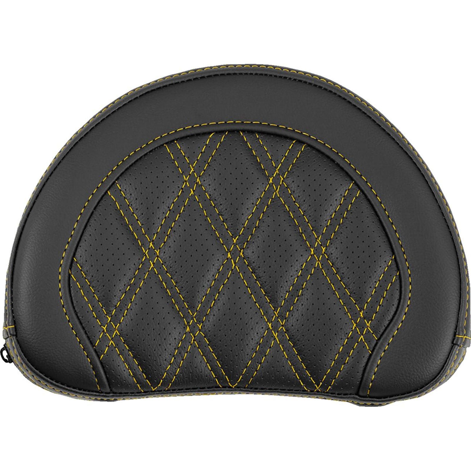 Saddlemen Contoured Sissy Bar Pad - Lattice Stitch - Gold Stitch [MPN: 051318407]_2522189