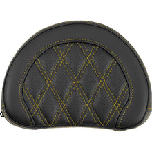 Saddlemen Contoured Sissy Bar Pad - Lattice Stitch - Gold Stitch [MPN: 051318407]_2522189