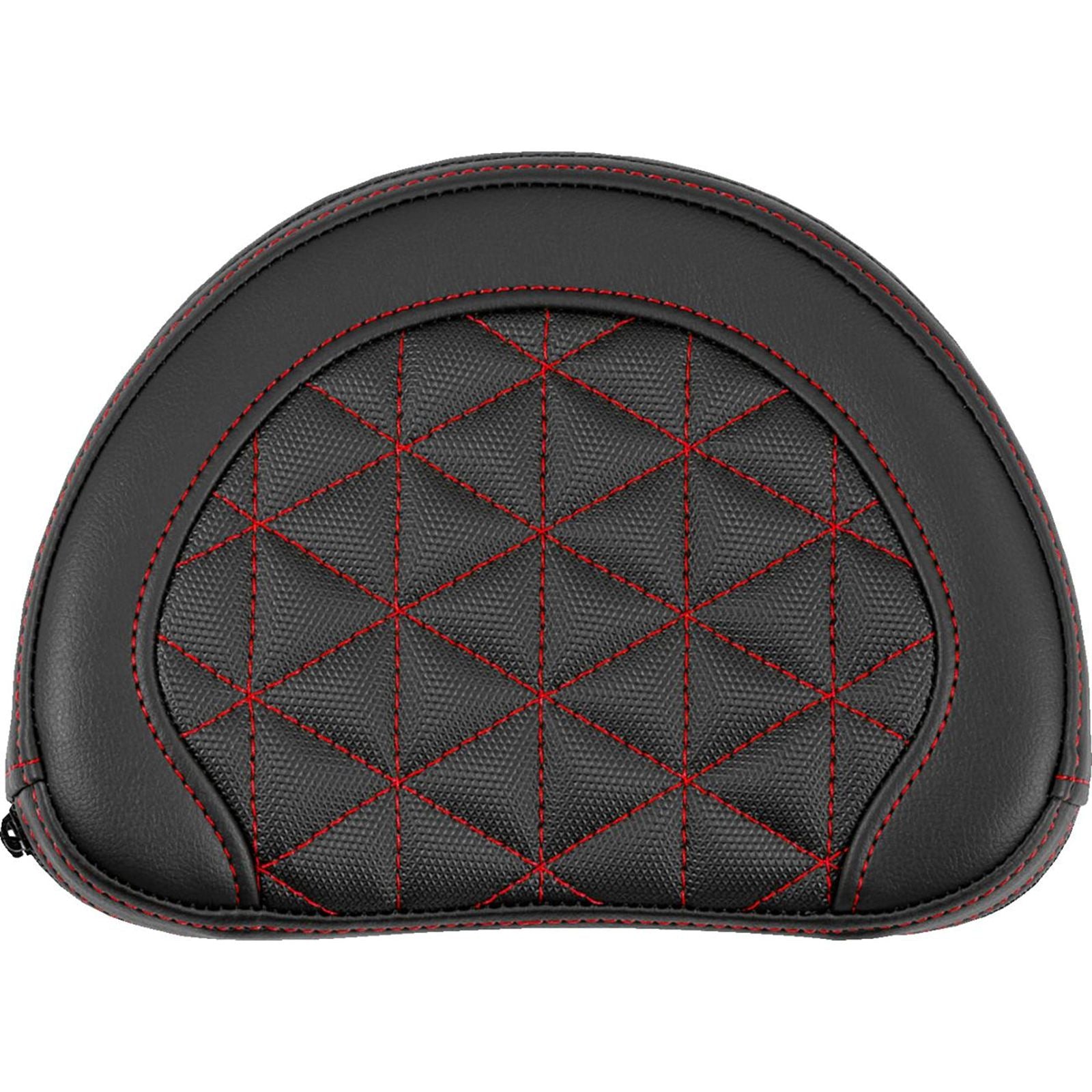 Saddlemen Contoured Sissy Bar Pad - Tri-Gripper - Red Stitch [MPN: 051321104]_2522193