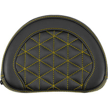 Saddlemen Contoured Sissy Bar Pad - Tri-Gripper - Gold Stitch [MPN: 051321107]_2114377