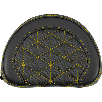 Saddlemen Contoured Sissy Bar Pad - Tri-Gripper - Gold Stitch [MPN: 051321107]_2114377