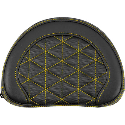 Saddlemen Contoured Sissy Bar Pad - Tri-Gripper - Gold Stitch [MPN: 051321107]_2522196