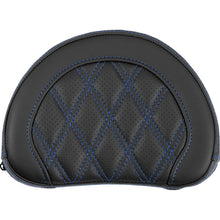 Saddlemen Contoured Sissy Bar Pad - Lattice Stitch - Blue Stitch [MPN: 051318401]_2113559