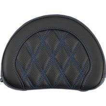 Saddlemen Contoured Sissy Bar Pad - Lattice Stitch - Blue Stitch [MPN: 051318401]_2522197