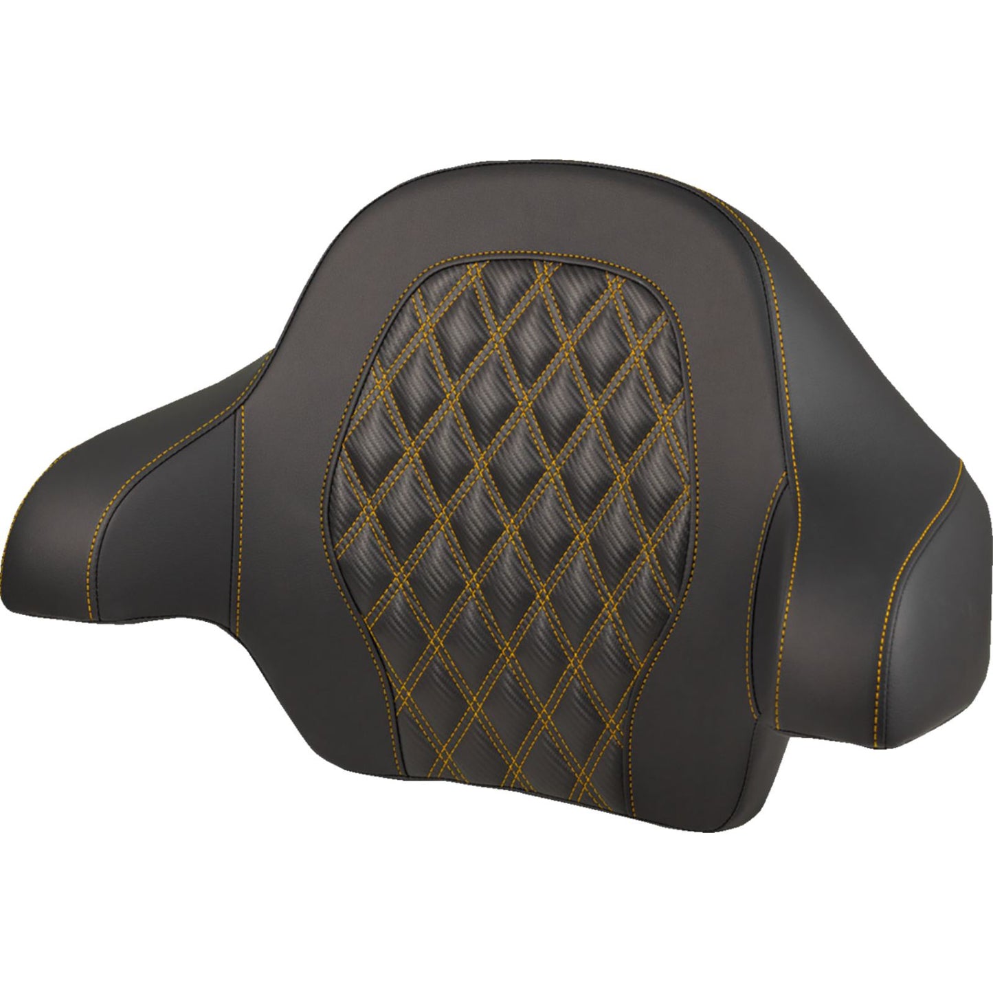 Saddlemen Tour-Pak® Backrest Pad - Lattice Stitch - Gold Stitch - FL '14-'25 [MPN: 814-07-20707]_2114277
