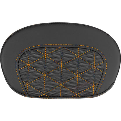 Saddlemen Mini Contour Sissy Bar Pad - Tri-Gripper - Orange Stitch [MPN: 061021103]_2113452