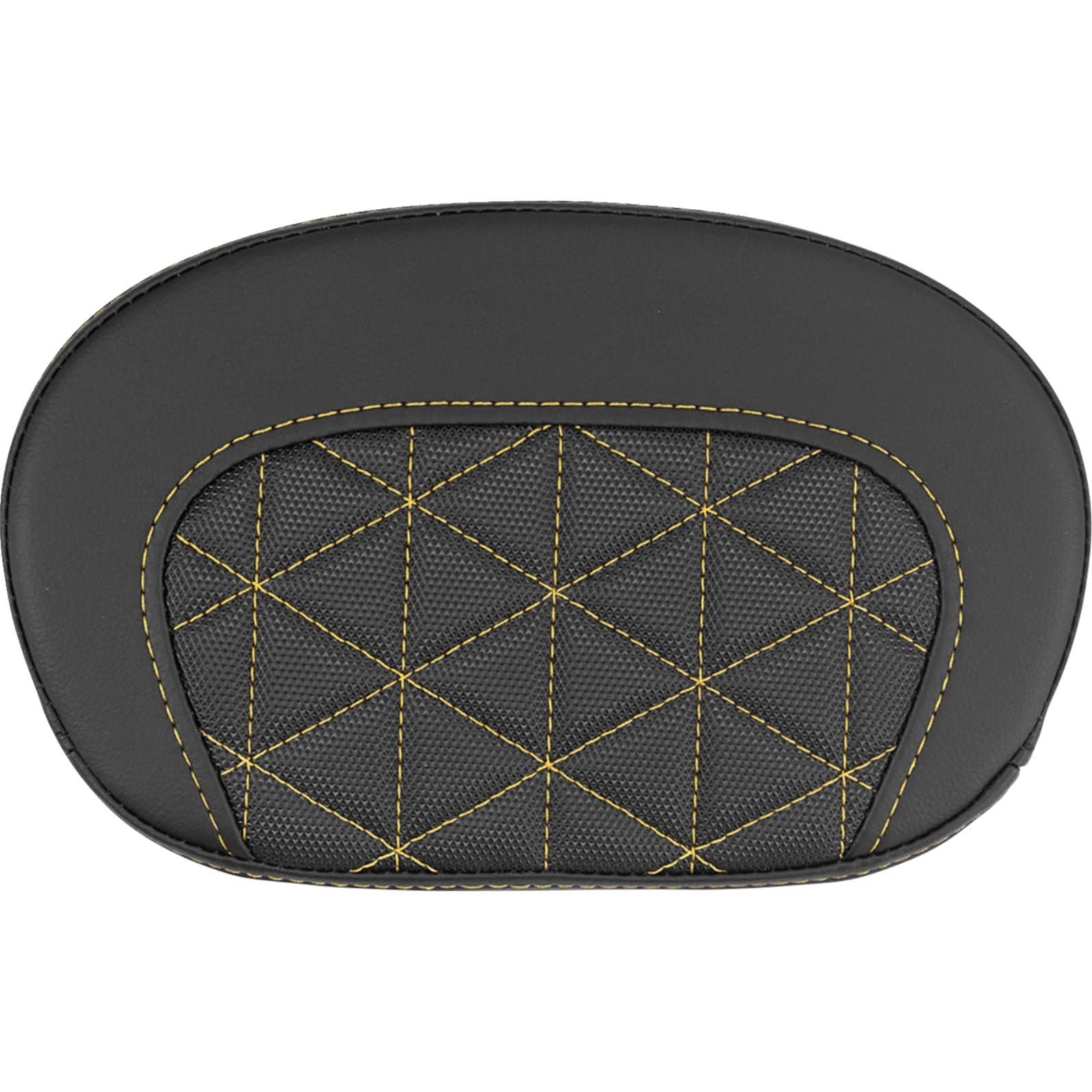 Saddlemen Mini Contour Sissy Bar Pad - Tri-Gripper - Gold Stitch [MPN: 061021107]_2114140