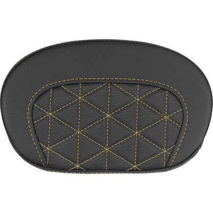 Saddlemen Mini Contour Sissy Bar Pad - Tri-Gripper - Gold Stitch [MPN: 061021107]_2114140
