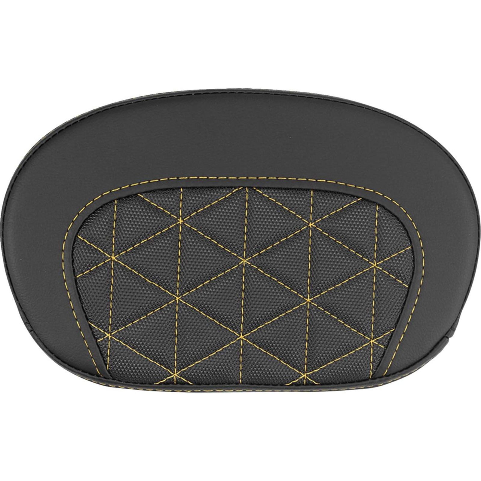 Saddlemen Mini Contour Sissy Bar Pad - Tri-Gripper - Gold Stitch [MPN: 061021107]_2522215