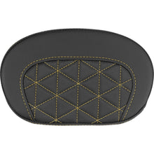 Saddlemen Mini Contour Sissy Bar Pad - Tri-Gripper - Gold Stitch [MPN: 061021107]_2522215