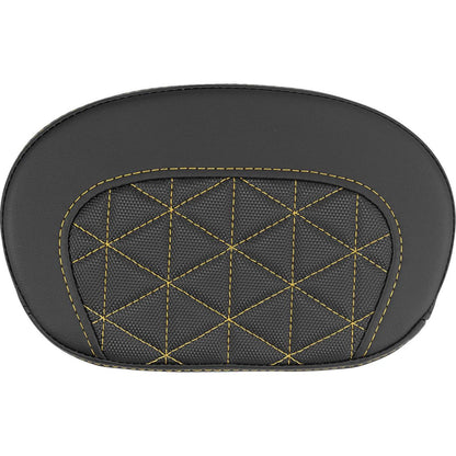 Saddlemen Mini Contour Sissy Bar Pad - Tri-Gripper - Gold Stitch [MPN: 061021107]_2522215