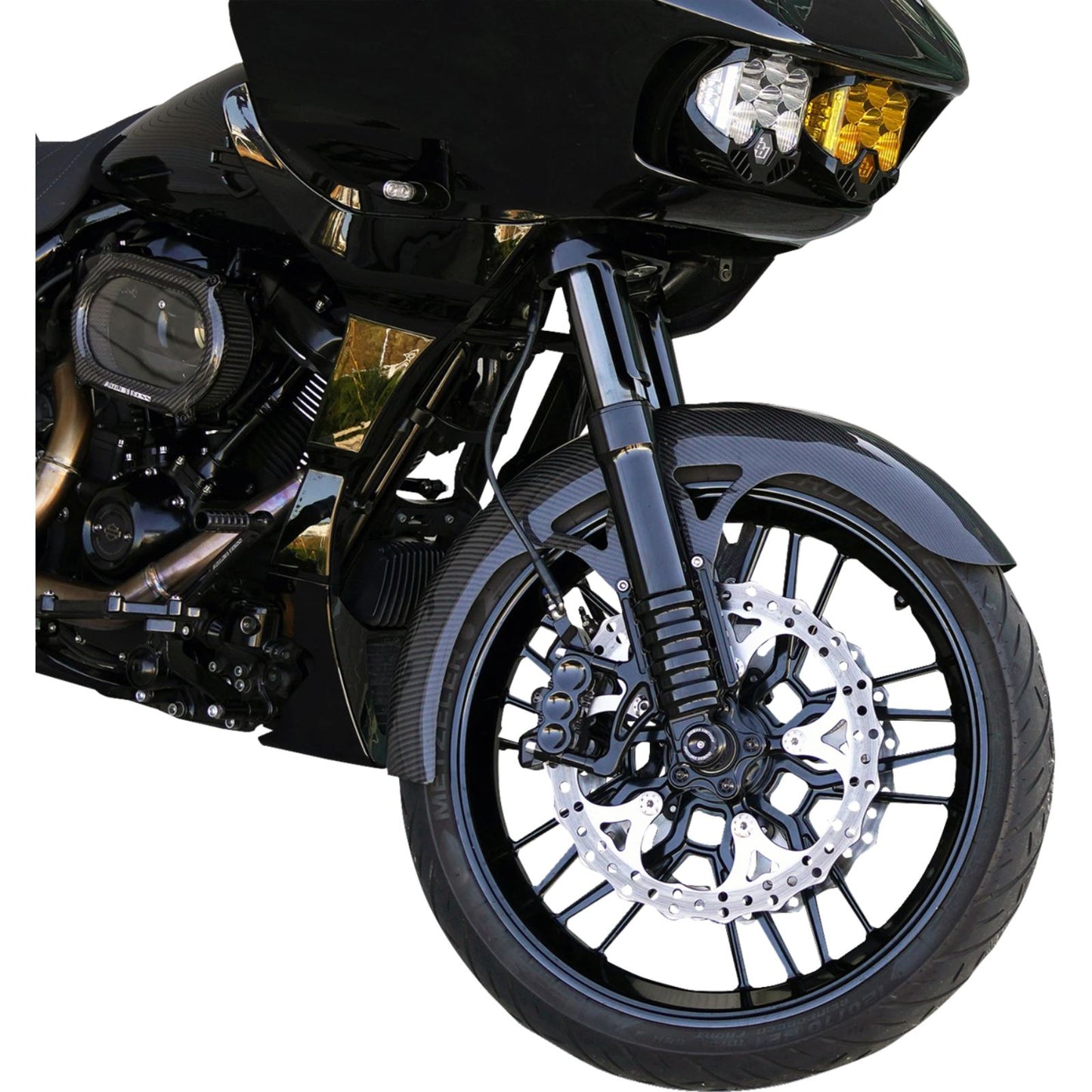 Arlen Ness Front Fender - Wrapper - 21" - Carbon Fiber/Gloss for HD Touring '23-'25 [MPN: 210-084]_2115174