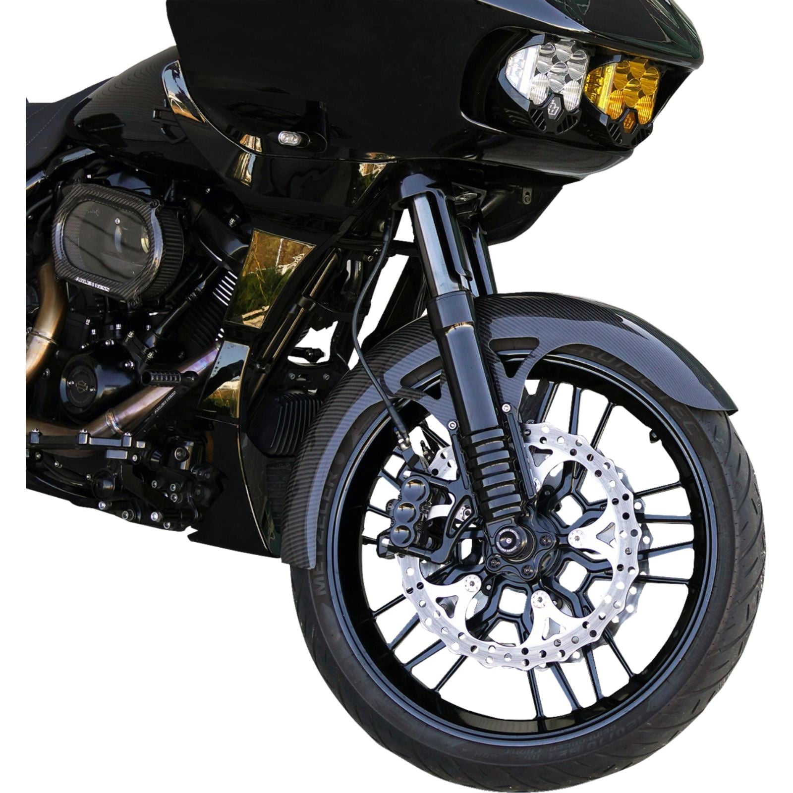 Arlen Ness Front Fender - Wrapper - 21" - Carbon Fiber/Gloss for HD Touring '23-'25 [MPN: 210-084]_2115174