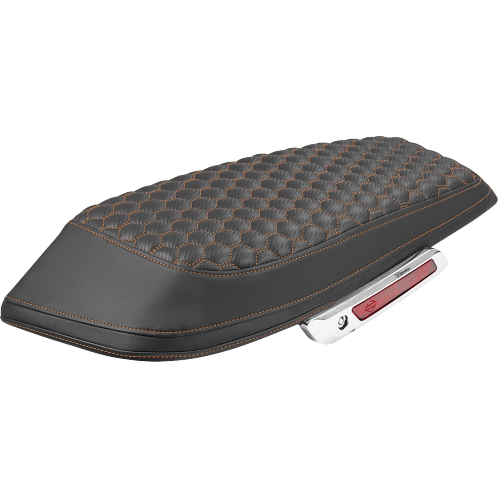 Saddlemen Saddlebag Lid Covers - Honeycomb - Orange Stitch - FLH/FLT '23-'25 [MPN: L870-23-19003]_2113333