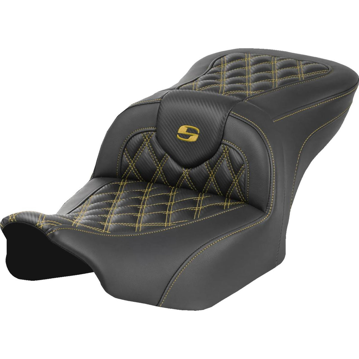 Saddlemen Roadsofa™ Seat - Carbon Fiber Gold Lattice Stitch - FLH/FLT '23-'25 [MPN: 823-07-20607]_2525856