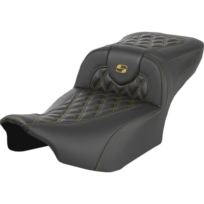 Saddlemen Extended Reach Roadsofa™ Seat - Gold Lattice Stitch - FL '23-'25 [MPN: 823-07-20707]_2147342