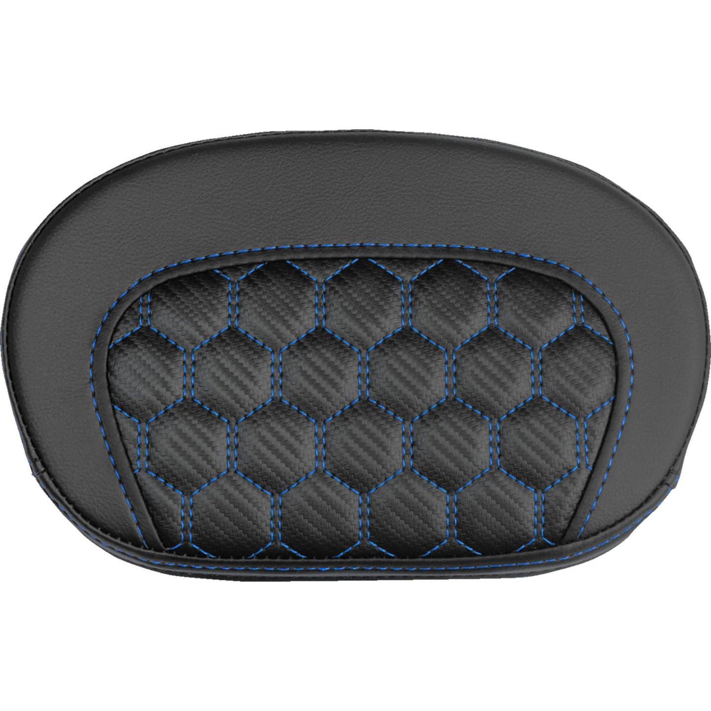 Saddlemen Mini Contour Sissy Bar Pad - Honeycomb - Blue Stitch [MPN: 061019001]_2147477