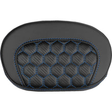 Saddlemen Mini Contour Sissy Bar Pad - Honeycomb - Blue Stitch [MPN: 061019001]_2147477