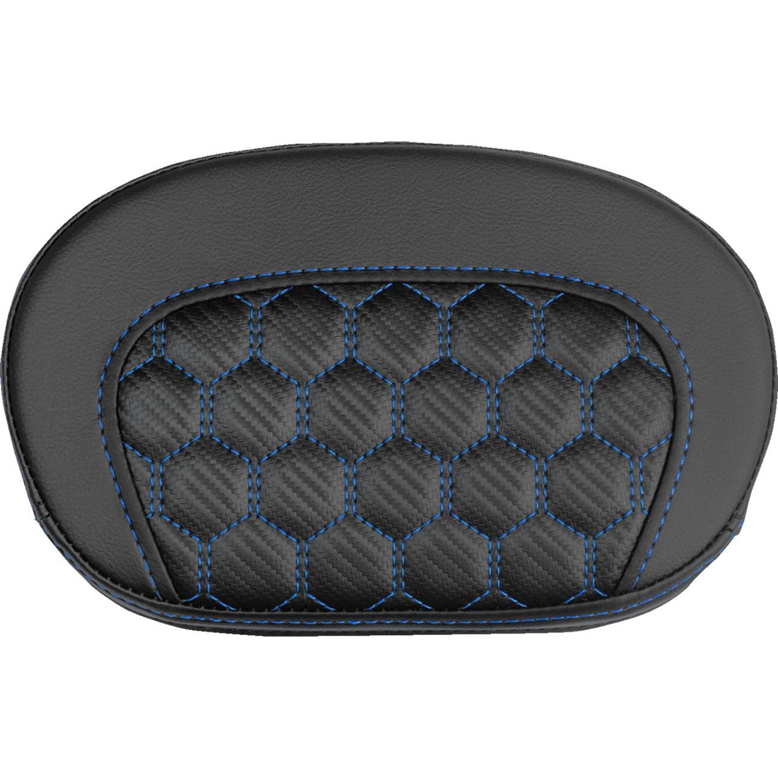 Saddlemen Mini Contour Sissy Bar Pad - Honeycomb - Blue Stitch [MPN: 061019001]_2525860