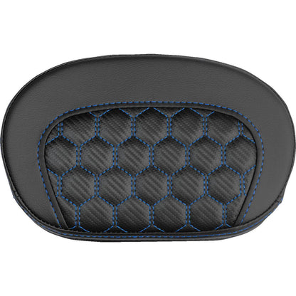 Saddlemen Mini Contour Sissy Bar Pad - Honeycomb - Blue Stitch [MPN: 061019001]_2525860