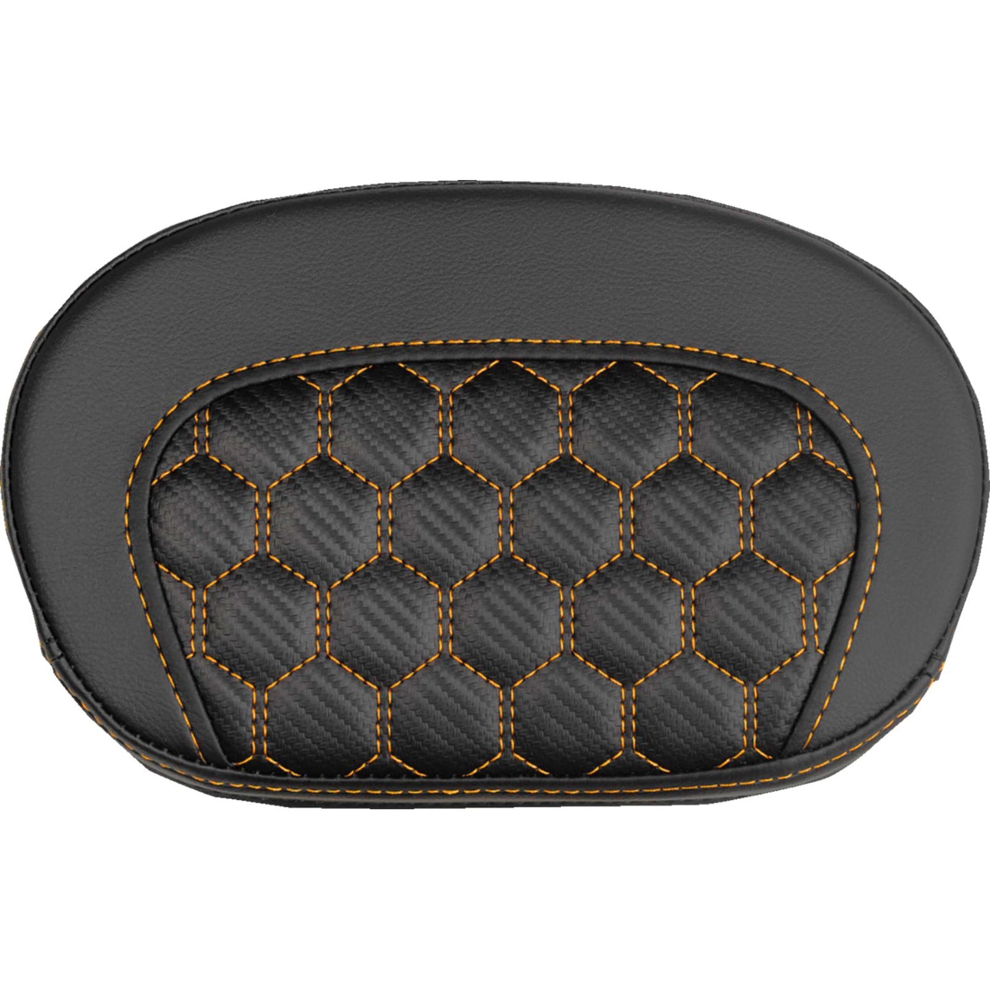 Saddlemen Mini Contour Sissy Bar Pad - Honeycomb - Orange Stitch [MPN: 061019003]_2147630