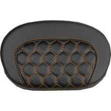 Saddlemen Mini Contour Sissy Bar Pad - Honeycomb - Orange Stitch [MPN: 061019003]_2147630