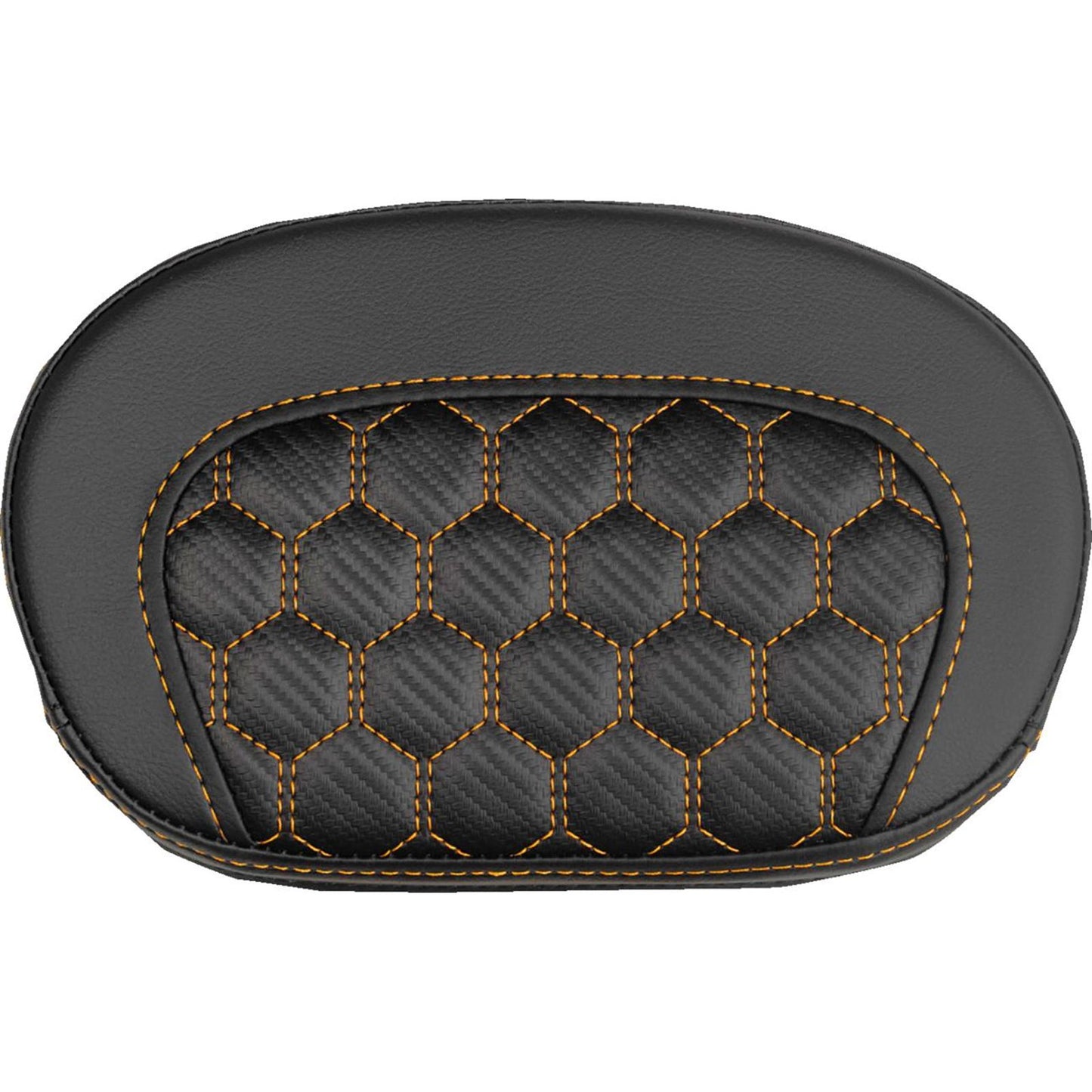 Saddlemen Mini Contour Sissy Bar Pad - Honeycomb - Orange Stitch [MPN: 061019003]_2525862