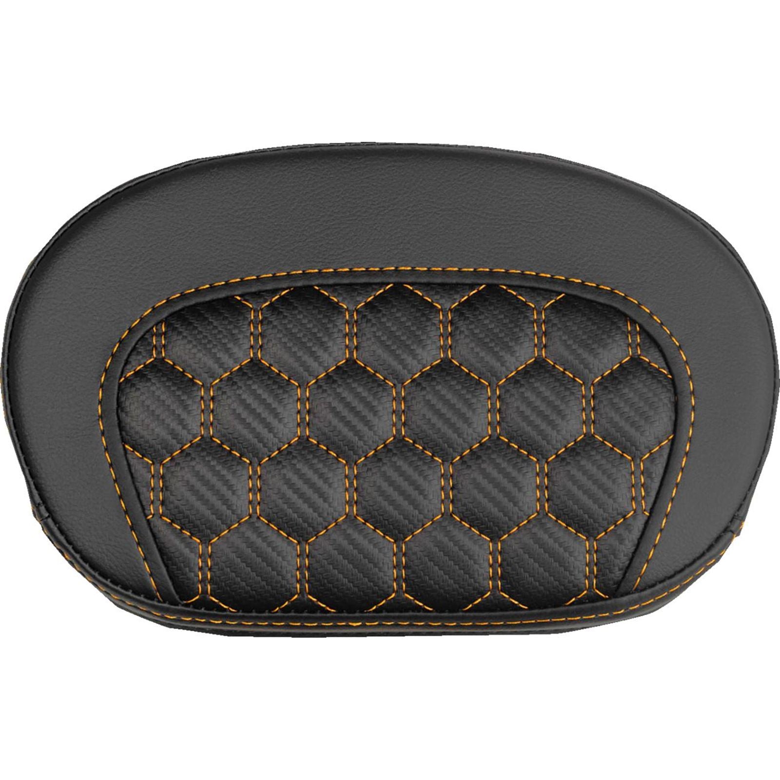 Saddlemen Mini Contour Sissy Bar Pad - Honeycomb - Orange Stitch [MPN: 061019003]_2525862