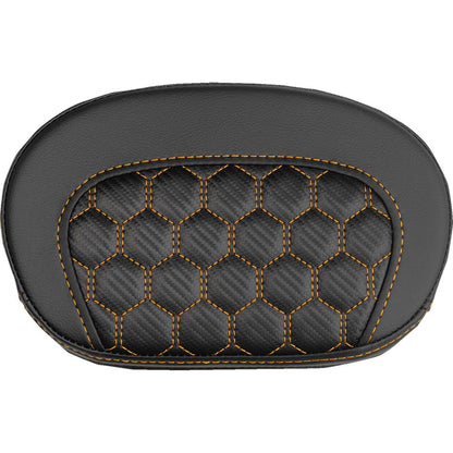 Saddlemen Mini Contour Sissy Bar Pad - Honeycomb - Orange Stitch [MPN: 061019003]_2525862
