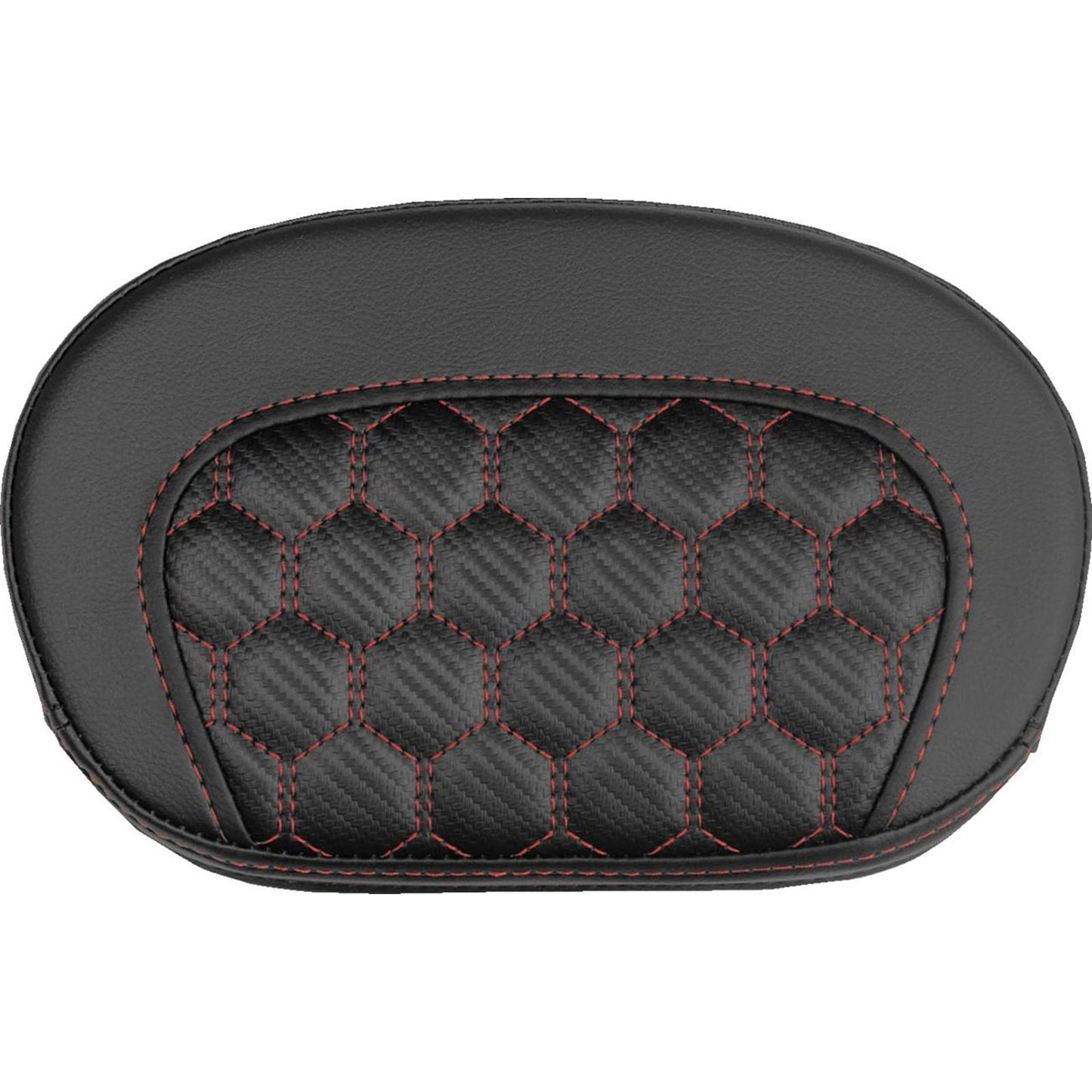 Saddlemen Mini Contour Sissy Bar Pad - Honeycomb - Red Stitch [MPN: 061019004]_2525863