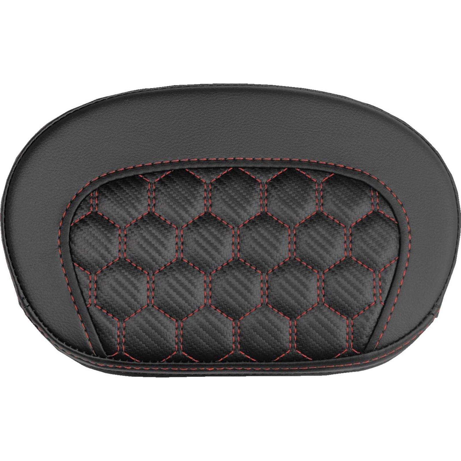 Saddlemen Mini Contour Sissy Bar Pad - Honeycomb - Red Stitch [MPN: 061019004]_2525863