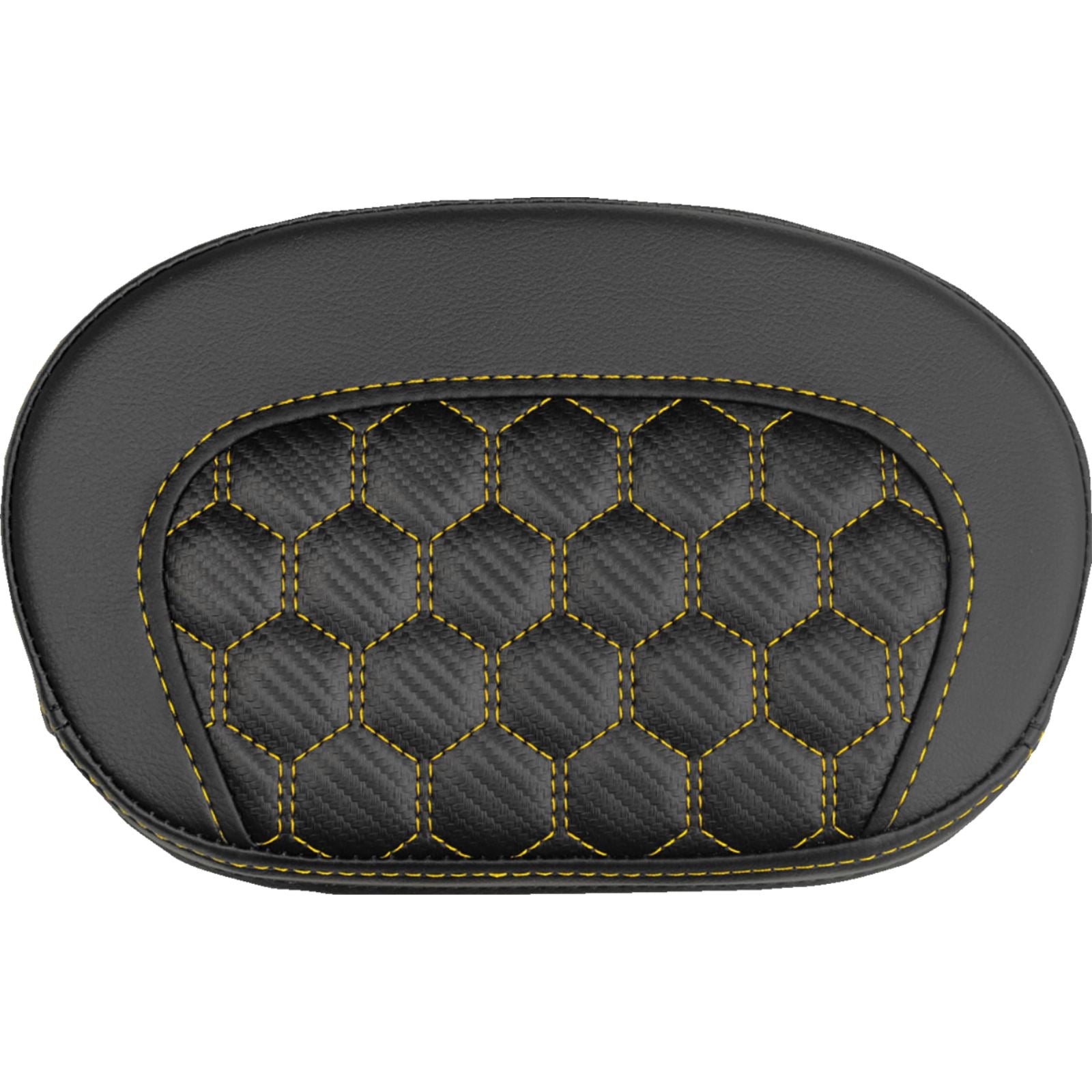 Saddlemen Mini Contour Sissy Bar Pad - Honeycomb - Gold Stitch [MPN: 061019007]_2147312