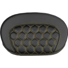 Saddlemen Mini Contour Sissy Bar Pad - Honeycomb - Gold Stitch [MPN: 061019007]_2147312