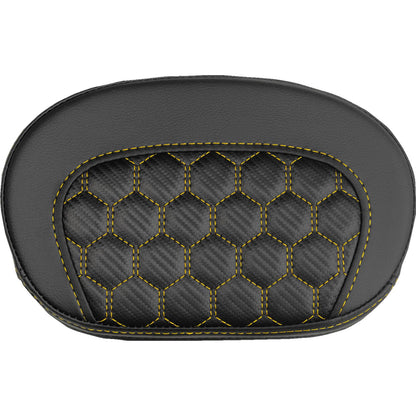 Saddlemen Mini Contour Sissy Bar Pad - Honeycomb - Gold Stitch [MPN: 061019007]_2147312