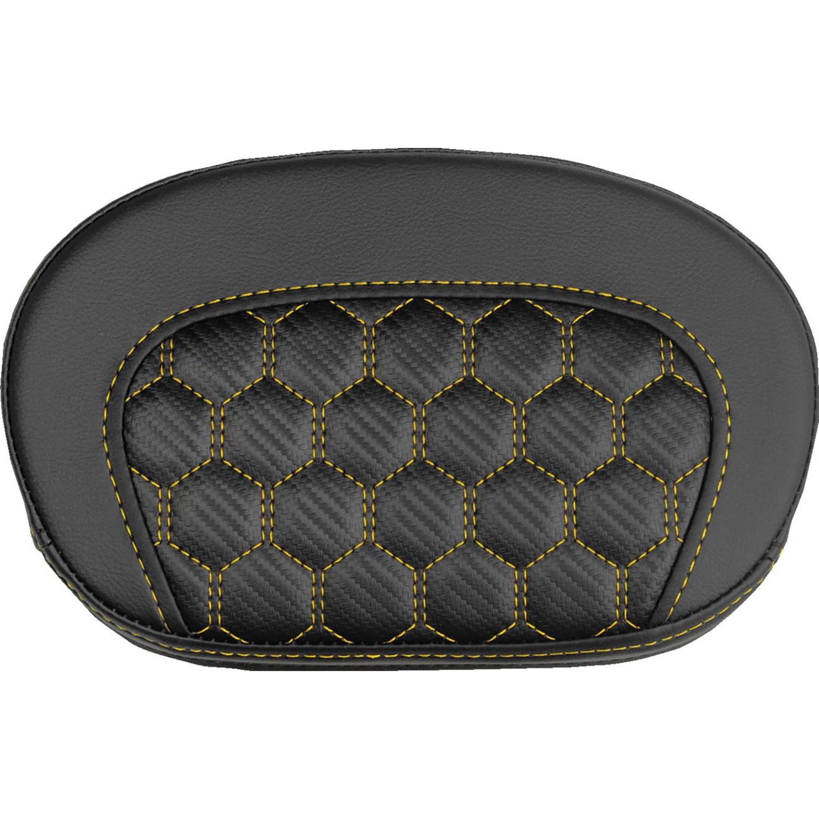 Saddlemen Mini Contour Sissy Bar Pad - Honeycomb - Gold Stitch [MPN: 061019007]_2525866