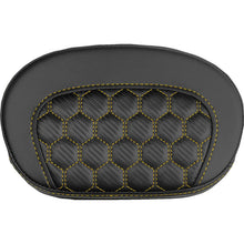 Saddlemen Mini Contour Sissy Bar Pad - Honeycomb - Gold Stitch [MPN: 061019007]_2525866