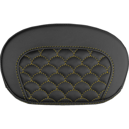 Saddlemen Mini Contour Sissy Bar Pad - Dragon Scale - Gold Stitch [MPN: 061020907]_2147638