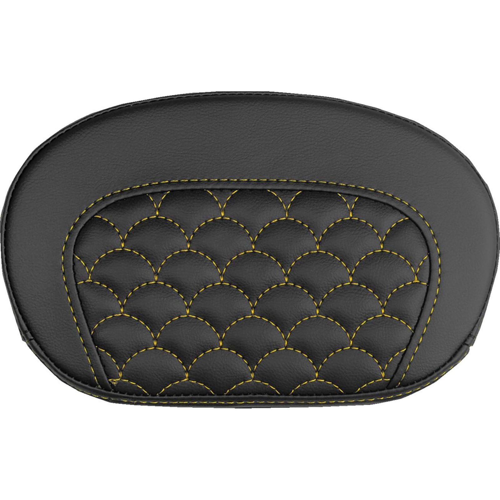Saddlemen Mini Contour Sissy Bar Pad - Dragon Scale - Gold Stitch [MPN: 061020907]_2525873
