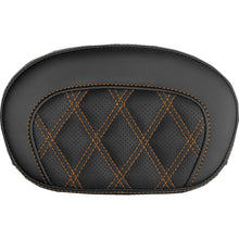 Saddlemen Mini Contour Sissy Bar Pad - Lattice Stitch - Orange Stitch [MPN: 061018403]_2525876