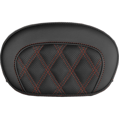 Saddlemen Mini Contour Sissy Bar Pad - Lattice Stitch - Red Stitch [MPN: 061018404]_2147351
