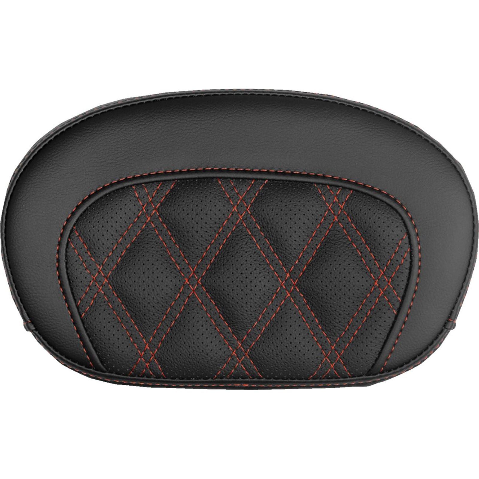 Saddlemen Mini Contour Sissy Bar Pad - Lattice Stitch - Red Stitch [MPN: 061018404]_2525877