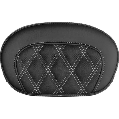 Saddlemen Mini Contour Sissy Bar Pad - Lattice Stitch - White Stitch [MPN: 061018406]_2147300