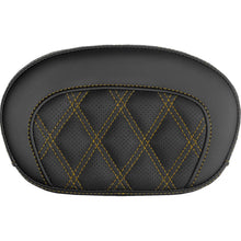 Saddlemen Mini Contour Sissy Bar Pad - Lattice Stitch - Gold Stitch [MPN: 061018407]_2147650