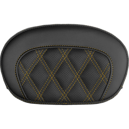 Saddlemen Mini Contour Sissy Bar Pad - Lattice Stitch - Gold Stitch [MPN: 061018407]_2147650
