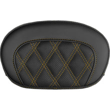 Saddlemen Mini Contour Sissy Bar Pad - Lattice Stitch - Gold Stitch [MPN: 061018407]_2525880